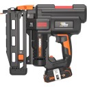 Cloueur à batterie Worx WX841 Nitro - Jusqu'à 64 mm dans le bois | Avec Batterie 20V 2,0Ah et Chargeur