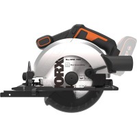 Worx WX526.9 – Scie circulaire sans-fil 20V, disque 165 mm, 55 mm de coupe, 0–50° de biseau, outil seul