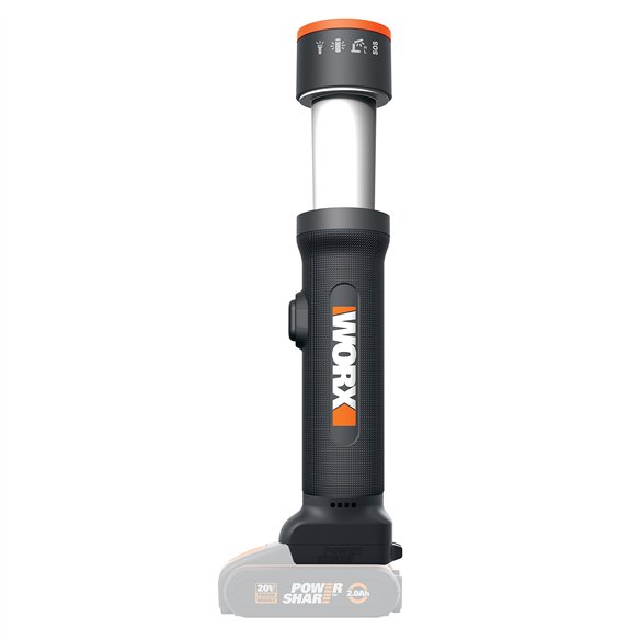 Worx WX027.9 – Lampe LED 4 fonctions 20V PowerShare, outil seul