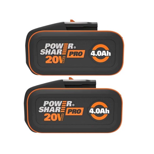 Batterie 20V 4,0 Ah PowerShare Pro WORX WA3644.2 | avec indicateur | pack de 2 unités