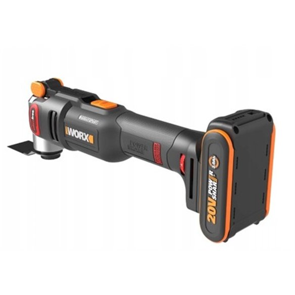 Outil oscillant sans fil WORX WX698 | brushless | 2 Batteries de 2,0 Ah, Chargeur et Coffret