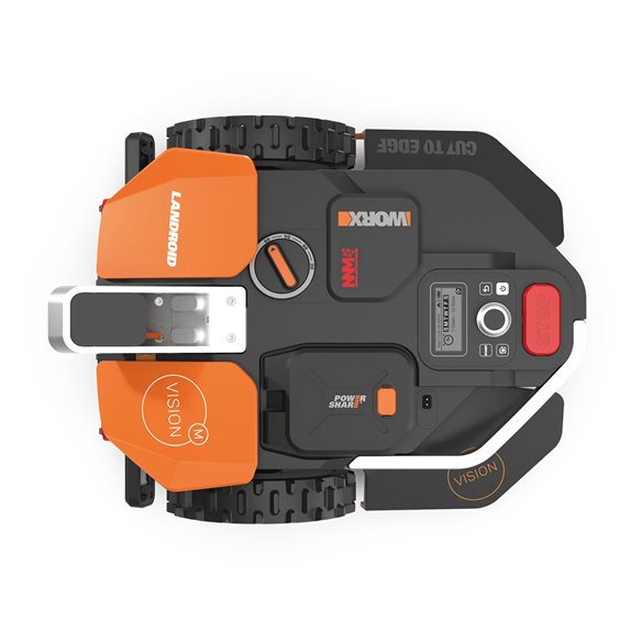 Robot tondeuse WORX WR206E | sans câble périmétral | 600 m² | caméra + IA | batterie 2,0 Ah + chargeur