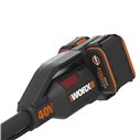 Débroussailleuse WORX WG084E | 40V (2x20V) | Brushless | 38 cm fil / 25,5 cm disque | 2 Batteries 4,0 Ah et Chargeur