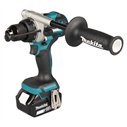 Kit 18V Makita DLX2552TJ | Perceuse Percussion DHP492 | Meuleuse DGA504 125 mm | 2 Batteries 5,0 Ah | Chargeur et Coffret Makpac