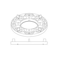 Slim Support Peygran 10 mm | Ø130 mm | Écartement 4 mm | 1 Unité 2