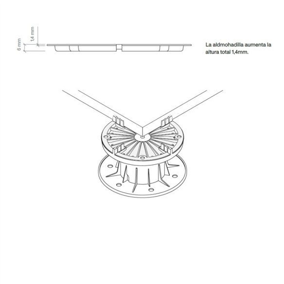 Almohadilla Fija 1 ud