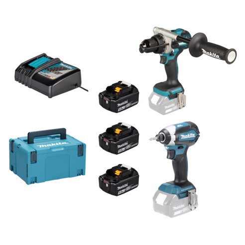 Kit Combo Makita DLX2550TJ 18V LXT | DHP492 + DTD153 | 3x BL1850B 5,0Ah + DC18RC | Makpac (3)
