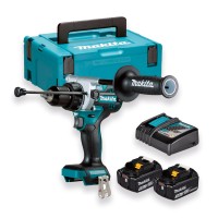 Perceuse visseuse à percussion Makita DHP492RTJ | 18V LXT | 130/65 Nm | 2x 5,0Ah + DC18RC + Makpac 2