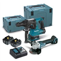 Kit Combo 2 Machines Makita 18V Brushless | DLX2125TJ1 | 2x 5,0Ah + DC18RC + Makpac 3+4
