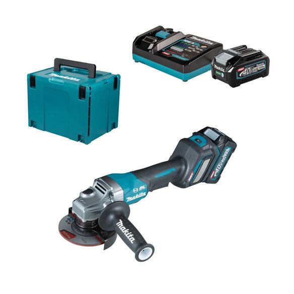 Meuleuse d’Angle Makita GA028GM201 | 115 mm | 40V Max XGT | Brushless | AWS + AFT + XPT | 2x 4,0Ah + DC40RA + MAKPAC 4