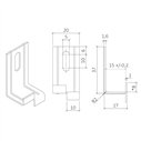 Grapa de Arranque 15 mm Para Aplacado Fachada | Con Taco y Tornillo Inox | Caja 100 u.