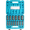 Jeu de Douilles à Chocs Longues Makita E-16586 | 14 Pièces 1/2" CR-MO Impact Black