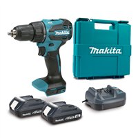Perceuse Visseuse Makita DDF490WVE | 18V Brushless 65 Nm + 2x 2,0Ah + DCB18WA + Coffret PVC 2