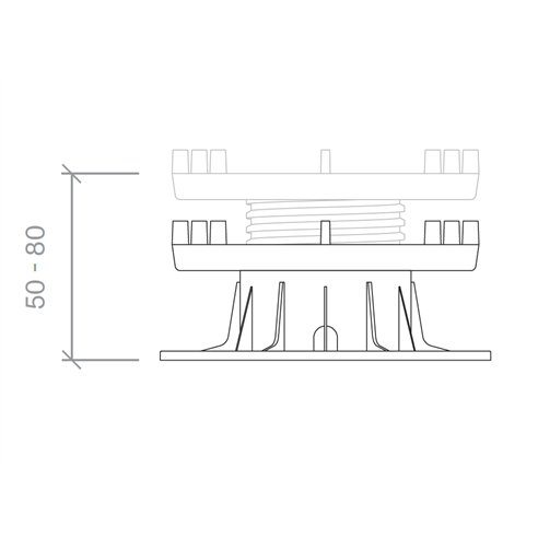Plot Regulable Peygran BSP2 | 50-80 mm | para Pavimento Elevado Exterior