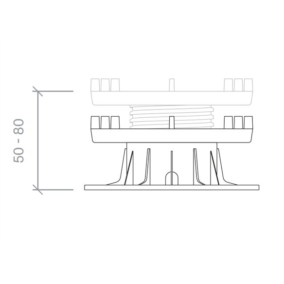 Plot Regulable Peygran BSP2 | 50-80 mm | para Pavimento Elevado Exterior