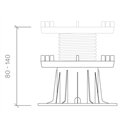 Plot Regulable Peygran BSP3 | 80-140 mm | para Pavimento Elevado Exterior