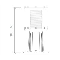 Plot Réglable Peygran BSP4 | 140-255 mm | pour Plancher Surélevé Extérieur 2