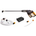 WORX Nettoyeur haute pression à batterie Hydroshot 20V Worx, PowerShare, WG630E, 1 batterie 2Ah, Moteur Brushless, Couleur Noir