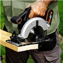 Scie Circulaire sur Batterie 20V Worx PowerShare | WX526 | Lame 165 mm | 4.700 tr/min | 1x 2,0Ah + Chargeur