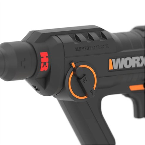 Marteau Perforateur sans Fil Worx WX391.9 | 20V PowerShare | 1,2 J | SDS-Plus | Sans Batterie ni Chargeur