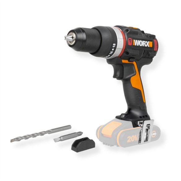 Perceuse à Percussion Worx WX-JCR.9 20V Brushless Slammer Drill | 50 Nm | Sans Batterie
