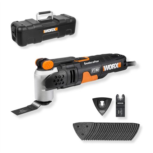 Multiherramienta Oscilante Worx WX680 | Sonicrafter 350W | Hyperlock | Velocidad Variable | Con Accesorios