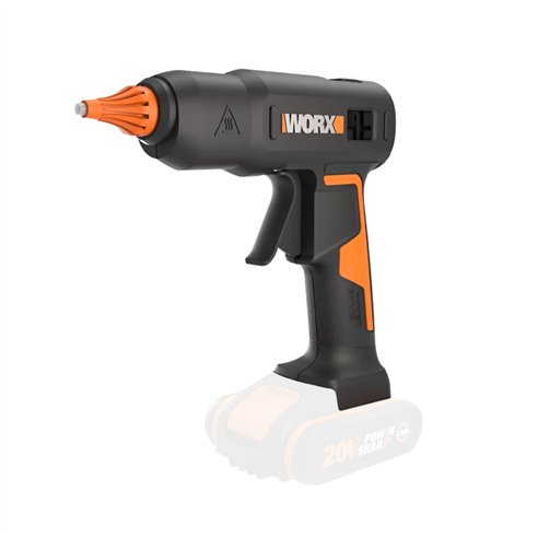 Pistolet à Colle sans Fil Worx WX045.9 | 20V PowerShare | 200 °C | Sans Batterie ni Chargeur