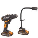 Perceuse Visseuse Worx WX977 20V | 30 Nm | Lampe Flexible | 2 Batteries