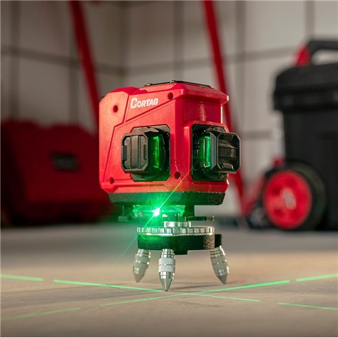 Niveau Laser Vert 3D Cortag NLC846 360° 12 Lignes 20 m
