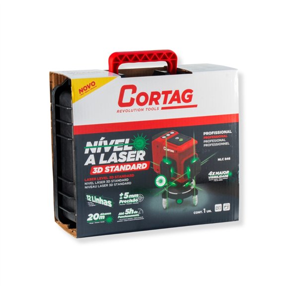 Niveau Laser Vert 3D Cortag NLC846 360° 12 Lignes 20 m