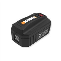 Adaptateur Powerbank Worx WA4009 | Batteries 20V PowerShare | 2 Ports USB | Sans Batterie