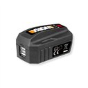 Adaptateur Powerbank Worx WA4009 | Batteries 20V PowerShare | 2 Ports USB | Sans Batterie