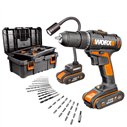 Perceuse Visseuse Worx WX977 20V | 30 Nm | Lampe Flexible | 2 Batteries