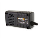 Chargeur Worx WA3860 | 20V PowerShare | 2A | Pour Batteries Li-Ion 14,4-20V