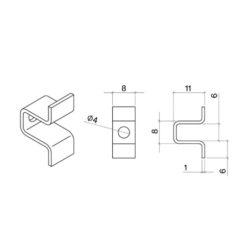 Agrafes Omega Peygran 10 mm pour Bardage de Façade | Avec Cheville et Vis Inox | Boîte de 100 U.