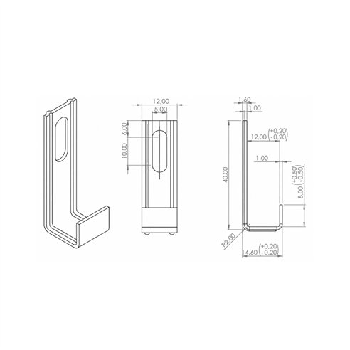 Agrafe de Départ Peygran 12 mm Type B | Façade en Parement | Inox AISI 316 | Boîte 100 u.