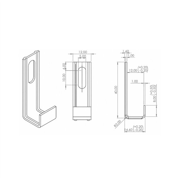 Agrafe de Départ Peygran 12 mm Type B | Façade en Parement | Inox AISI 316 | Boîte 100 u.