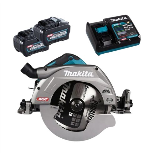 Scie circulaire Makita HS011GT201 40V - Sans fil, moteur sans balais, 3500 tr/min, 260-270 mm