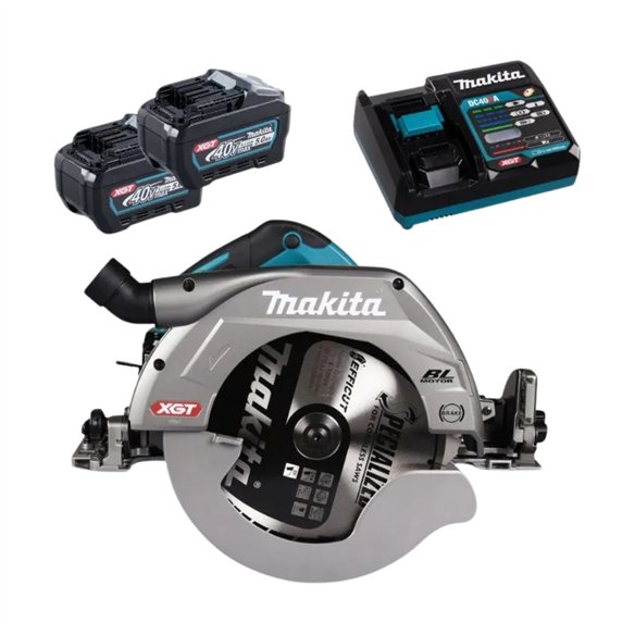 Scie circulaire Makita HS011GT201 40V - Sans fil, moteur sans balais, 3500 tr/min, 260-270 mm