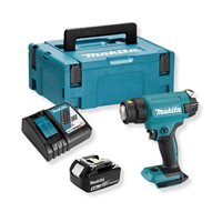 Décapeur électrique Makita DHG180RT1J - 18V, 550 °C, 200 L/min, avec lumière LED et Coffret Makpac