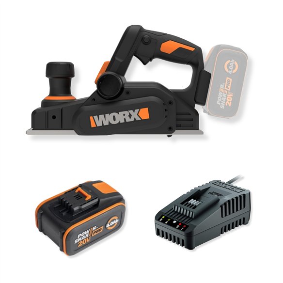 Rabot sans fil Brushless 20V WORX | 82 mm | 2 mm | WX620