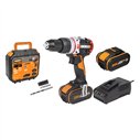 Perceuse à percussion Brushless 20V 60 Nm WORX | WX354.4 | 2 batteries 4 Ah, chargeur et coffret