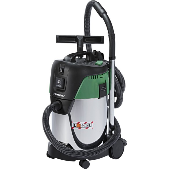 Aspirateur industriel Hikoki RP300YDL - 1000W - Compact, adapté aux liquides, inclut un accessoire outil