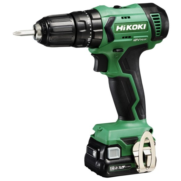 Perceuse combinée 12V Hikoki DV12DA - Compacte et légère - 38 Nm - Avec 2 batteries et Coffret