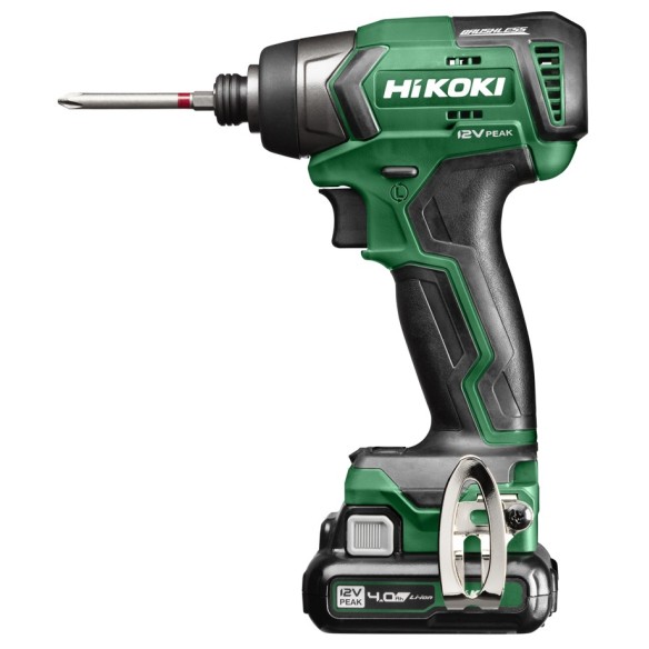 Visseuse à chocs sans-fil Hikoki WH12DD - 12V - Compacte, moteur sans balais, lumière LED - Inclut 2 batteries et chargeur
