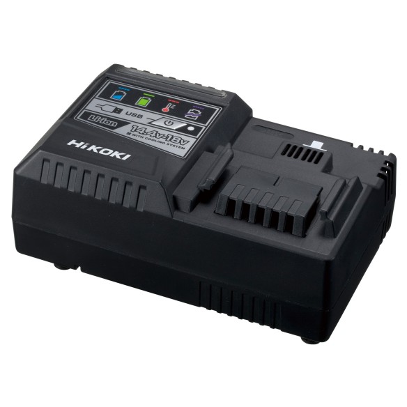 Chargeur Multi Volt Hikoki UC18YSL3 - 14,4V - 18V - Charge rapide en 32 minutes - Port USB inclus