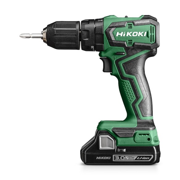 Perceuse à percussion sans fil Hikoki DV18DD - 18V - Moteur sans balais, lumière LED, 2 batteries 3Ah