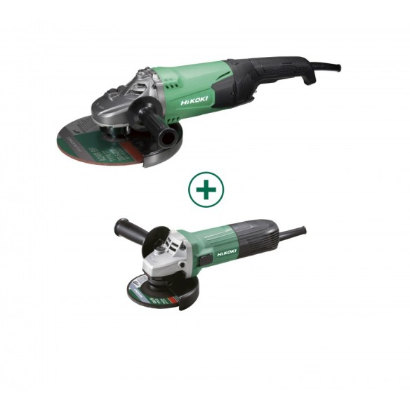 Pack Meuleuse G23STWE + Mini-meuleuse G12STA Hikoki - 2000W et 600W - Idéal pour les coupes et la précision
