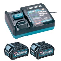Pack 2 Batteries 40V + Chargeur Makita 191J39-5 - 2 batteries 2,5 Ah et chargeur rapide DC40RA
