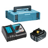 Kit d'alimentation 18V Makita 198624-5 - Batterie BL1850B et chargeur DC18RC dans le Coffret Makpac 1